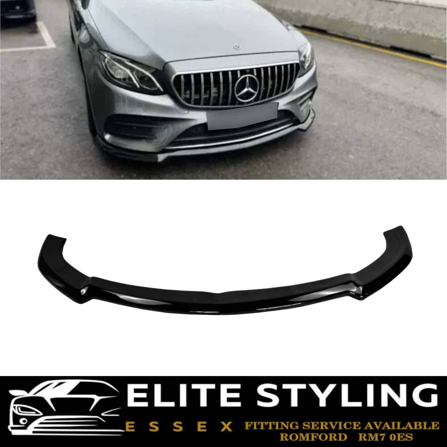 FRONT LIP SPLITTER 1PC GLOSS BLACK FOR MERCEDES E CLASS COUPE C238 2017-2020