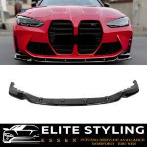 FRONT LIP SPLITTER GLOSS BLACK FOR BMW G80 G81 M3 G82 G83 M4 2021+