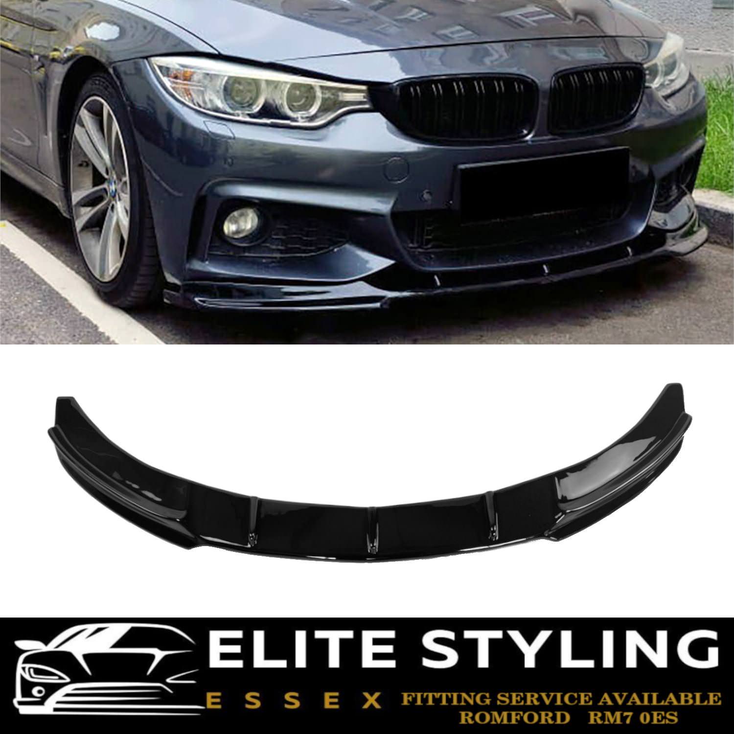 FRONT SPLITTER LIP SPOILER GLOSS BLACK FOR BMW 4 SERIES F32 F33 F36 2013-2020