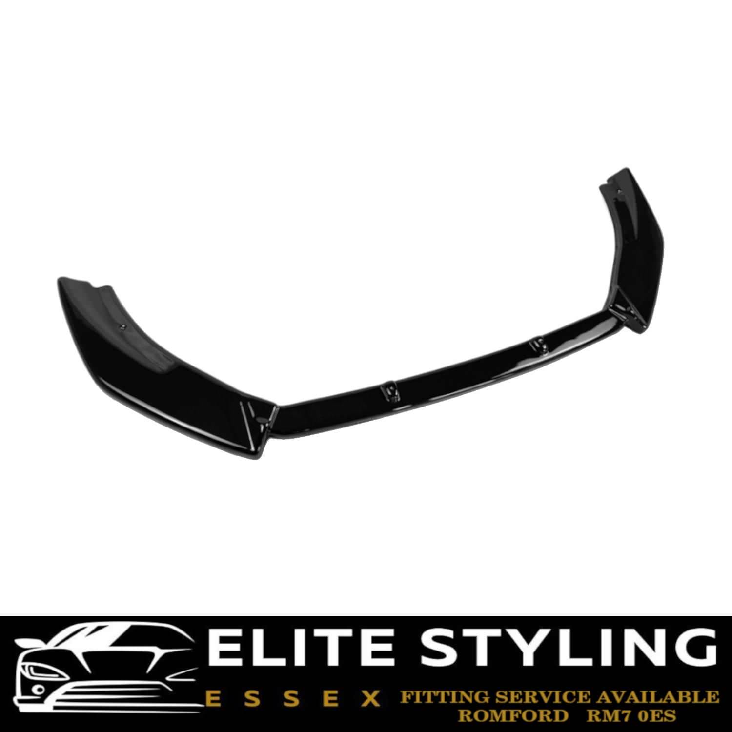 FRONT LIP SPLITTER 1PC GLOSS BLACK FOR FORD FIESTA MK8 ST & ST LINE 2017-2021 - Image 4