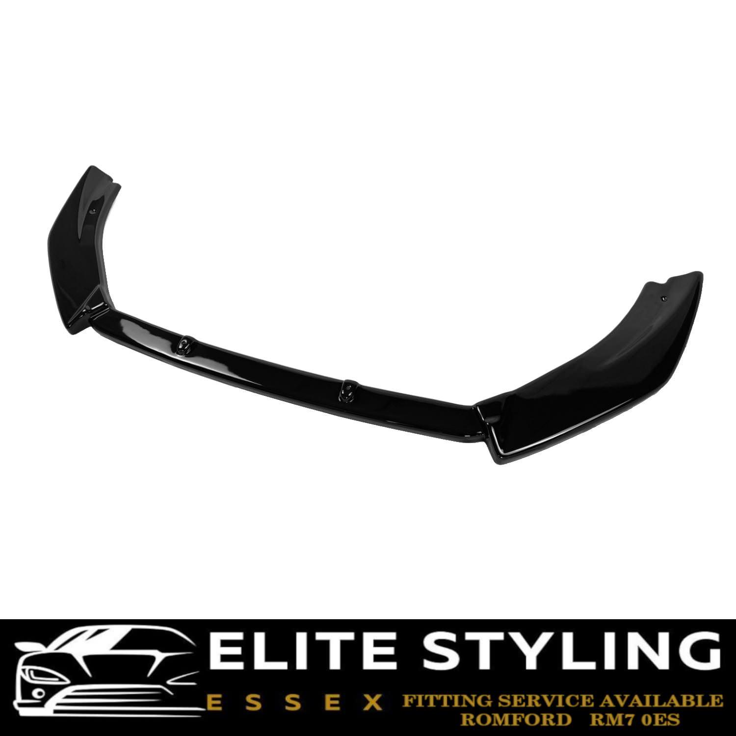 FRONT LIP SPLITTER 1PC GLOSS BLACK FOR FORD FIESTA MK8 ST & ST LINE 2017-2021 - Image 5