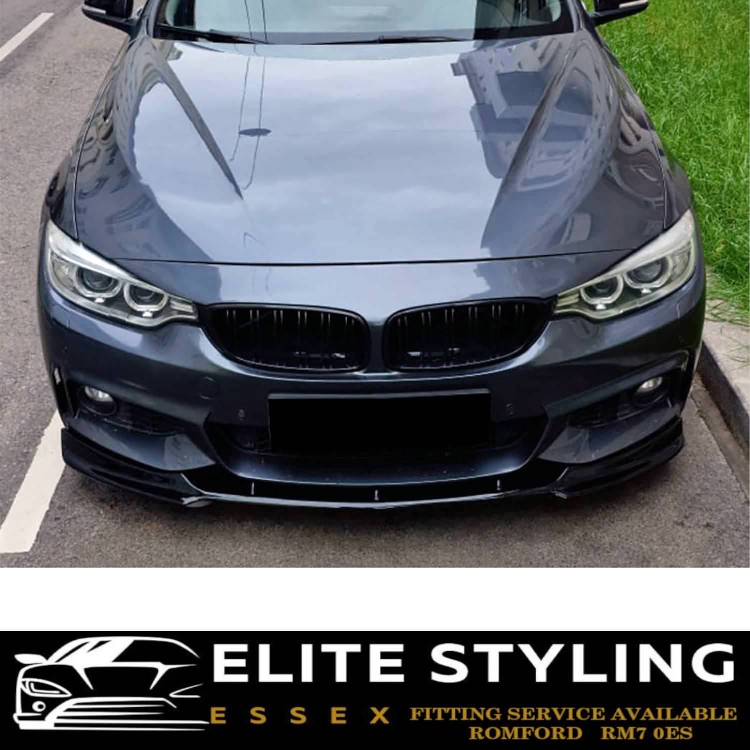 FRONT SPLITTER LIP SPOILER GLOSS BLACK FOR BMW 4 SERIES F32 F33 F36 2013-2020 - Image 3
