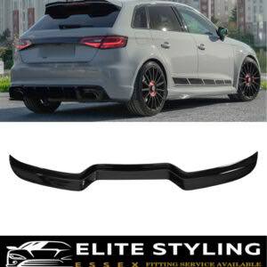 REAR ROOF SPOILER GLOSS BLACK FOR AUDI RS3 8V SPORTBACK HATCHBACK 2013-2020