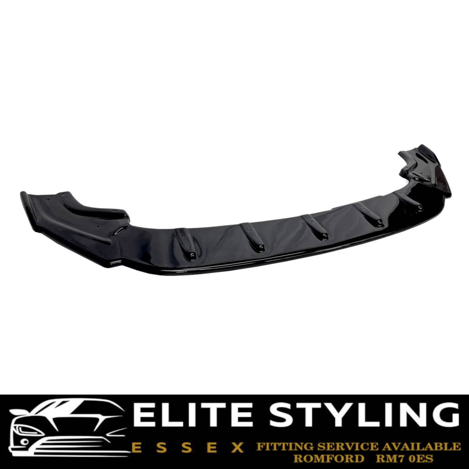 FRONT LIP SPLITTER SPOILER GLOSS BLACK FOR VW GOLF MK 7.5 GTI R-LINE 2017-2020 - Image 2