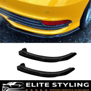 REAR SIDE SPLITTER GLOSS BLACK FOR FORD FOCUS ST MK3.5 FACELIFT 2015-2018