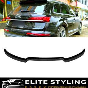 REAR SPOILER WINGS GLOSS BLACK FOR AUDI Q7 S-LINE AND SQ7 MK2 2016-2024
