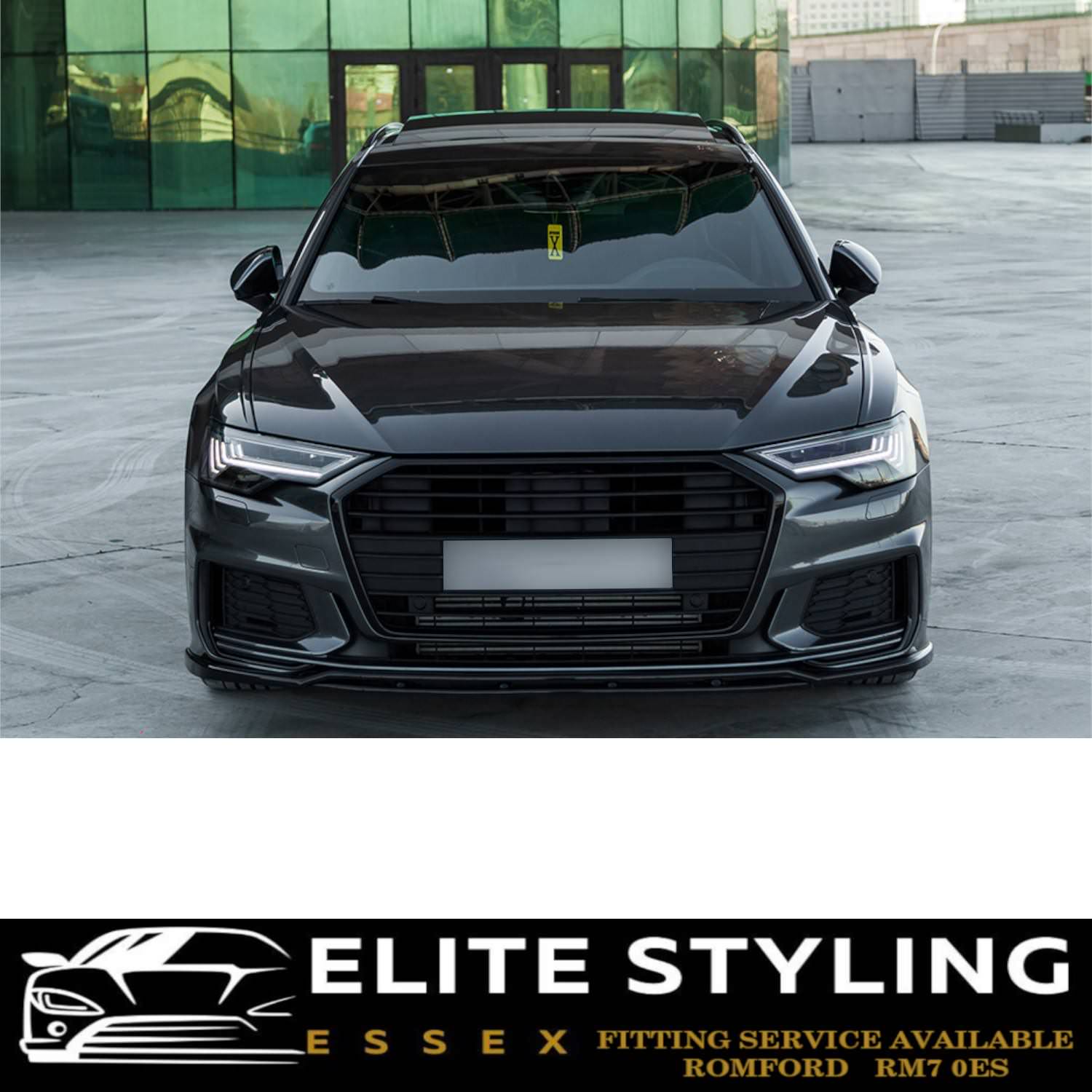 AUDI S6 C8 / A6 C8 S-LINE SALOON & AVANT FRONT SPLITTER LIP SPOILER GLOSS BLACK - Image 2