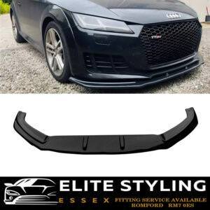 FRONT SPLITTER LIP SPOILER GLOSS BLACK FOR AUDI TT MK3 FV 8S TT RS 2016-2020