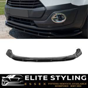 FRONT LIP SPLITTER SPOILER GLOSS BLACK FOR FORD TRANSIT CUSTOM MK1 2012-2018