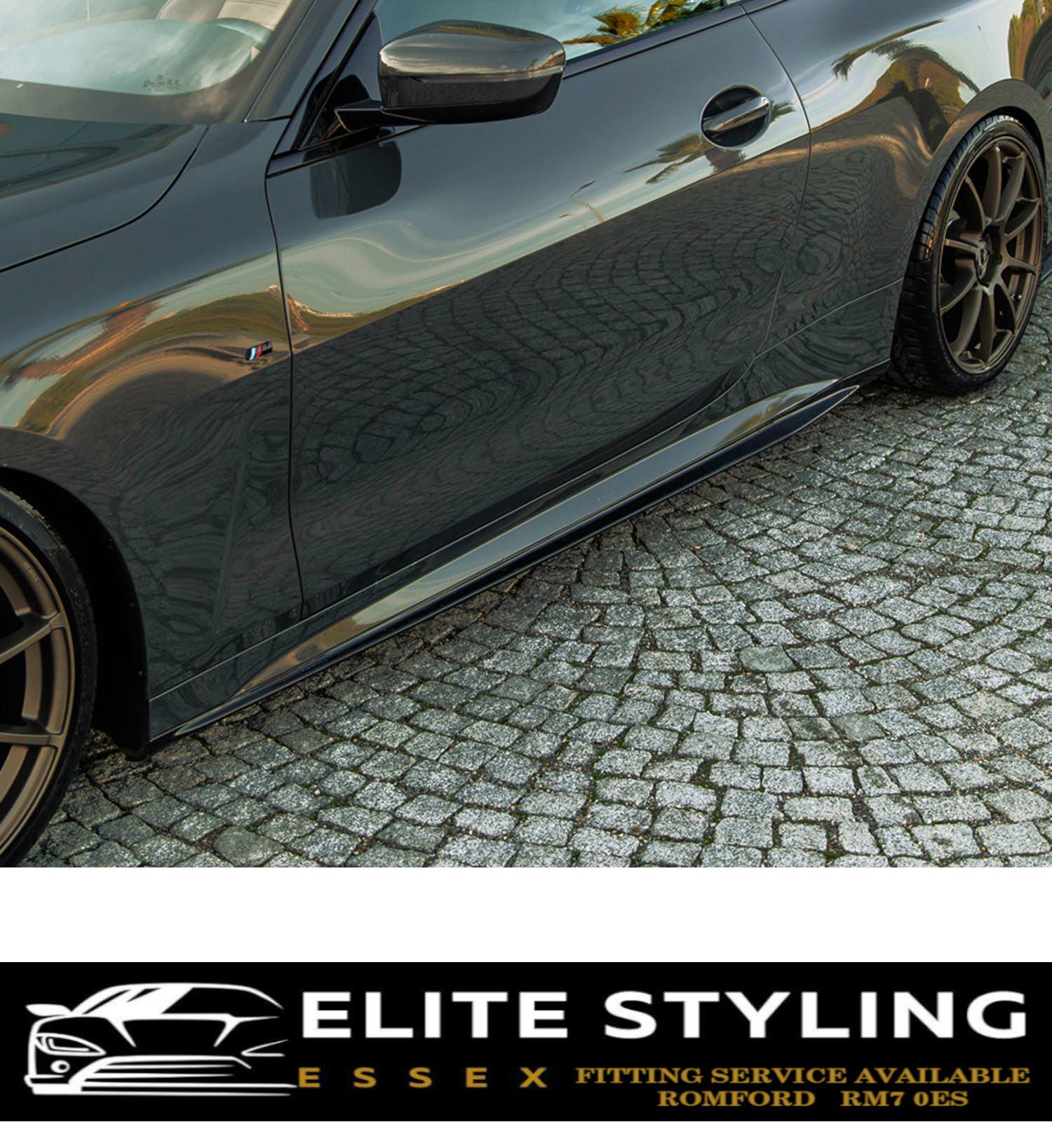 AERO BODY KIT DIFFUSER SPLITTER SKIRTS GLOSS BLACK BMW 4 SERIES G22 M-SPORT 20+ - Image 3