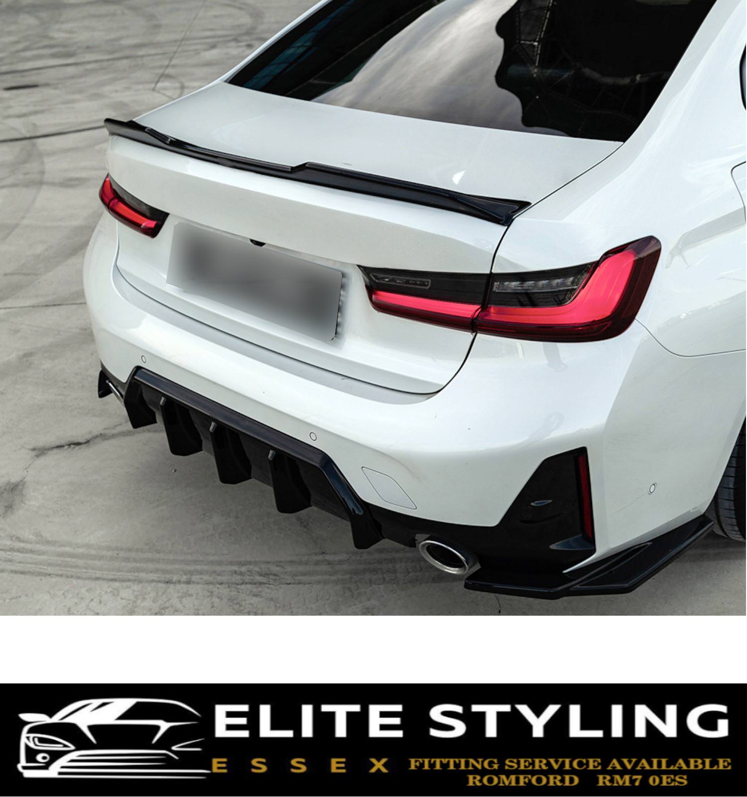 AERO BODY KIT SPLITTER DIFFUSER SKIRTS GLOSS BLACK BMW 3 SERIES G20 M-PACK LCI - Image 3