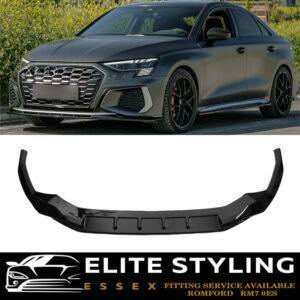 FRONT LIP SPLITTER SPOILER 1 PCS GLOSS BLACK FOR AUDI A3 S-LINE S3 8Y 2020-2024