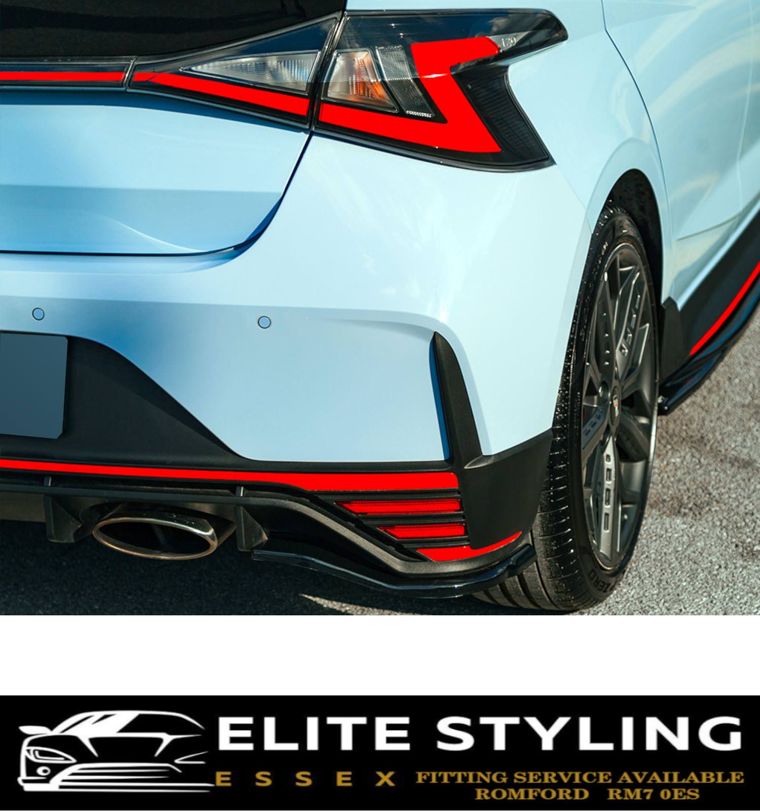 AERO BODY KIT SPLITTER SPOILER SKIRTS GLOSS BLACK FOR HYUNDAI i20 N MK3 20+ - Image 2