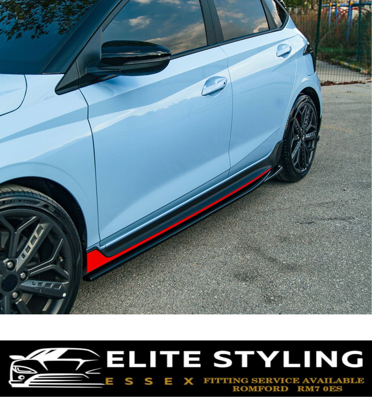 AERO BODY KIT SPLITTER SPOILER SKIRTS GLOSS BLACK FOR HYUNDAI i20 N MK3 20+ - Image 3