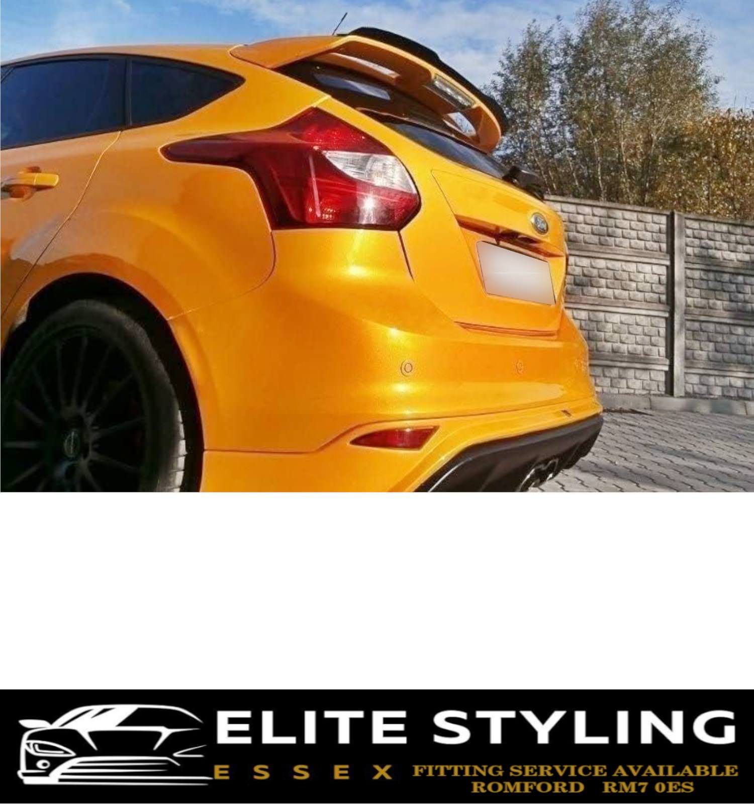 AERO BODY KIT SPLITTER SPOILER SKIRTS GLOSS BLACK FOR FORD FOCUS ST MK3 FACELIFT - Image 3