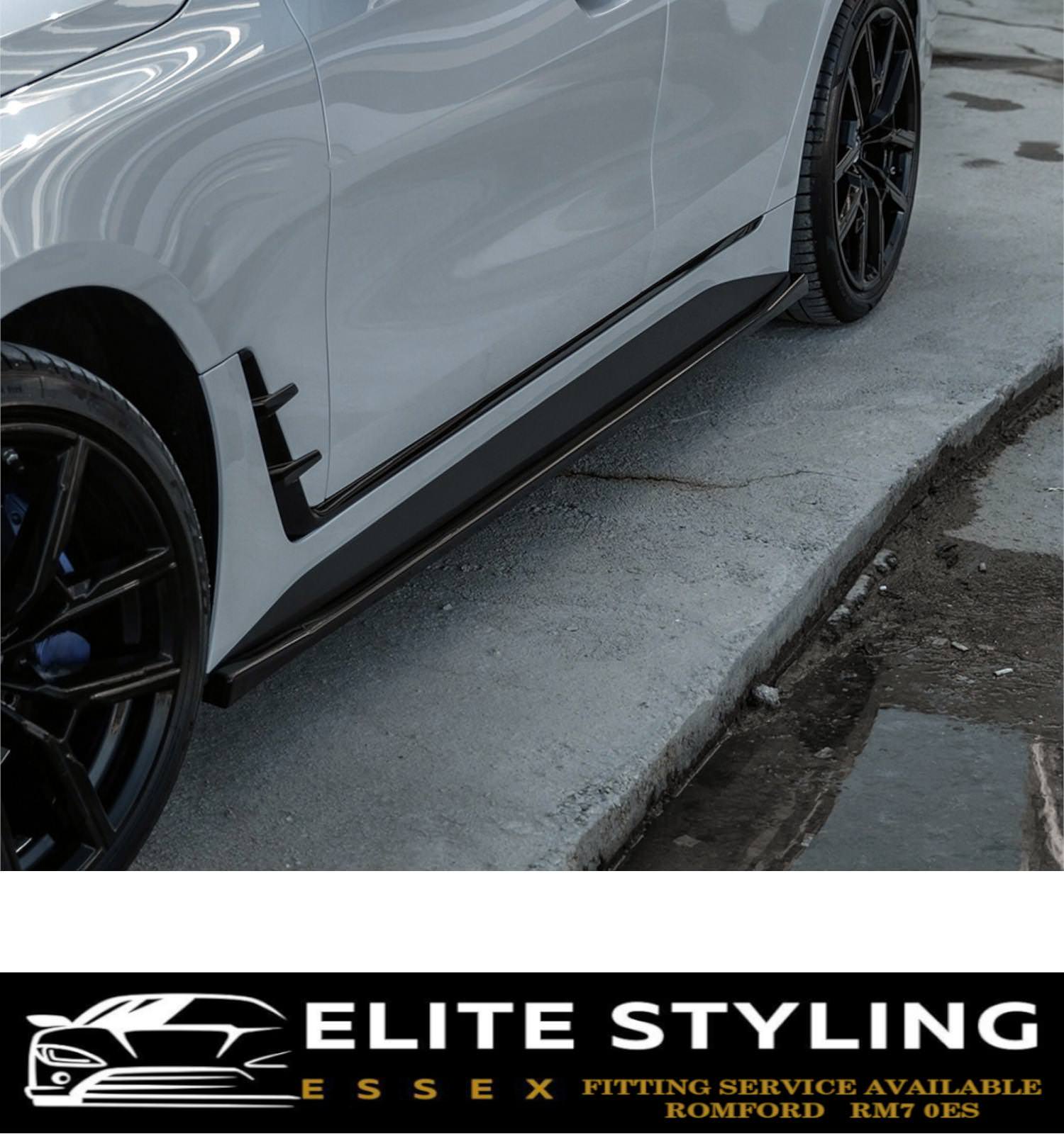 AERO BODY KIT SPLITTER DIFFUSER SPOILER SKIRTS GLOSS BLACK BMW 4 SERIES G26 21+ - Image 3