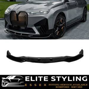 FRONT LIP SPLITTER LIP SPOILER GLOSS BLACK FOR BMW iX M-PACK i20 2021+